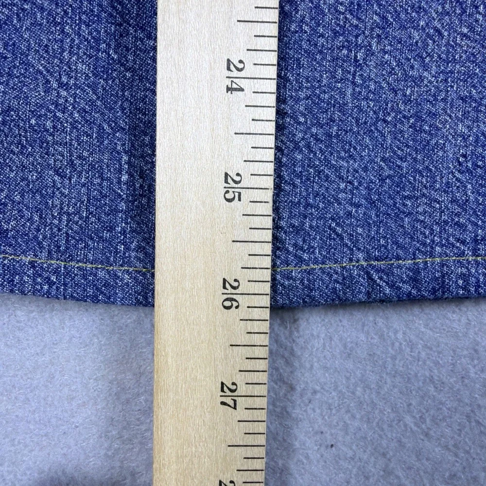 Levis Pearl Snap Shirt Mens Extra Large Blue Long Sleeve Denim Western Standard